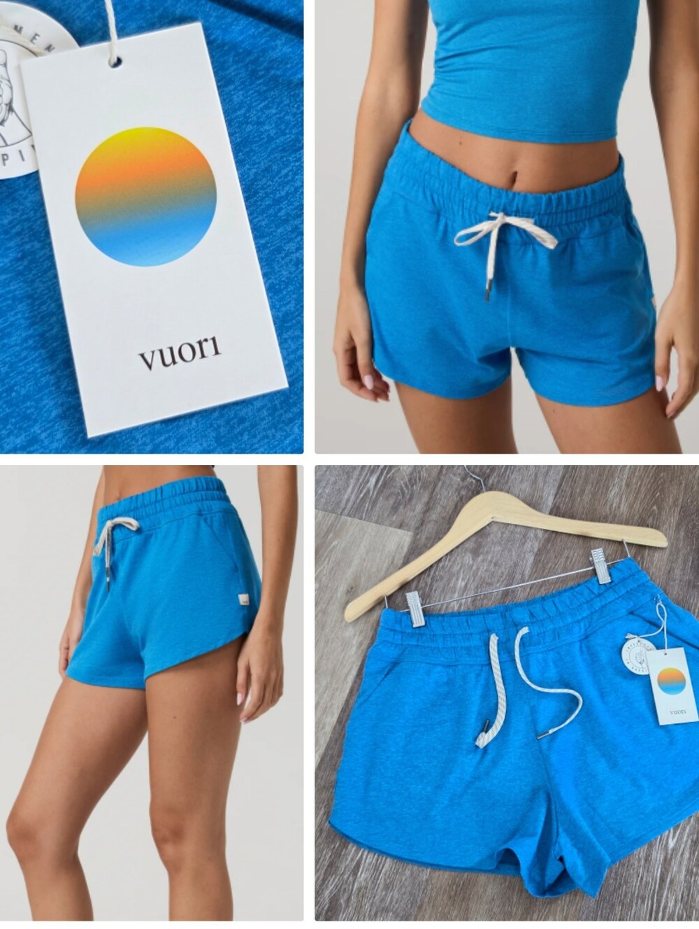 Vuori Halo Performance Short 2.0 NWT Regatta Blue Heather Dream Knit PRICE FIRM